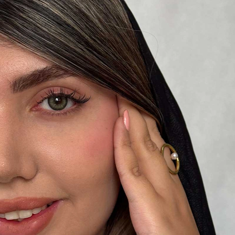 لنز رنگی سبز دور دار ارکید گرین رز