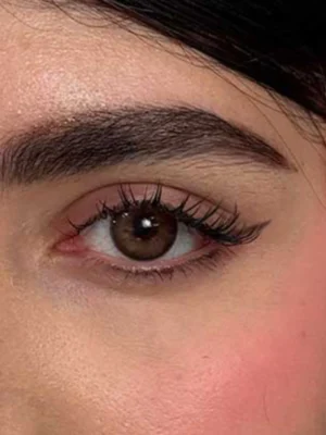 لنز رنگی قهوه ای عسلی دور دار ارکید براون رز
