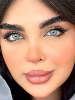 لنز رنگی آبی طوسی روشن چلسی گری یونیک