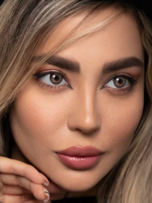 لنز اپتی کالر ریتا براون عسلی دور دار - Image 5