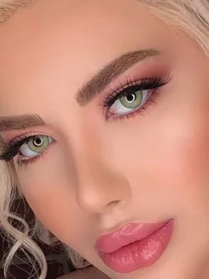 لنز ترسا بیگ پاپیل گری گرین سبز عسلی