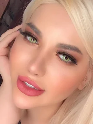 لنز ترسا بیگ پاپیل گری گرین سبز عسلی - Image 2
