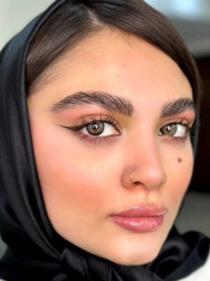 لنز رنگی یونیک عسلی طوسی دوردار دارک گری