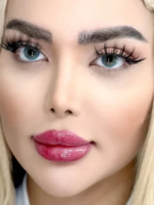 لنز یونیک دیانلا سبز آبی بدون دور