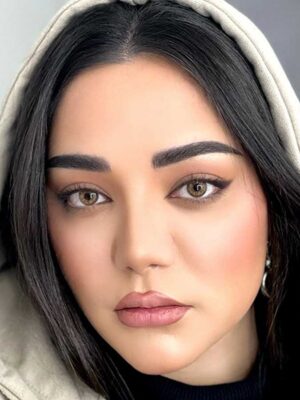 لنز رنگی یونیک عسلی کهکشانی لوندر