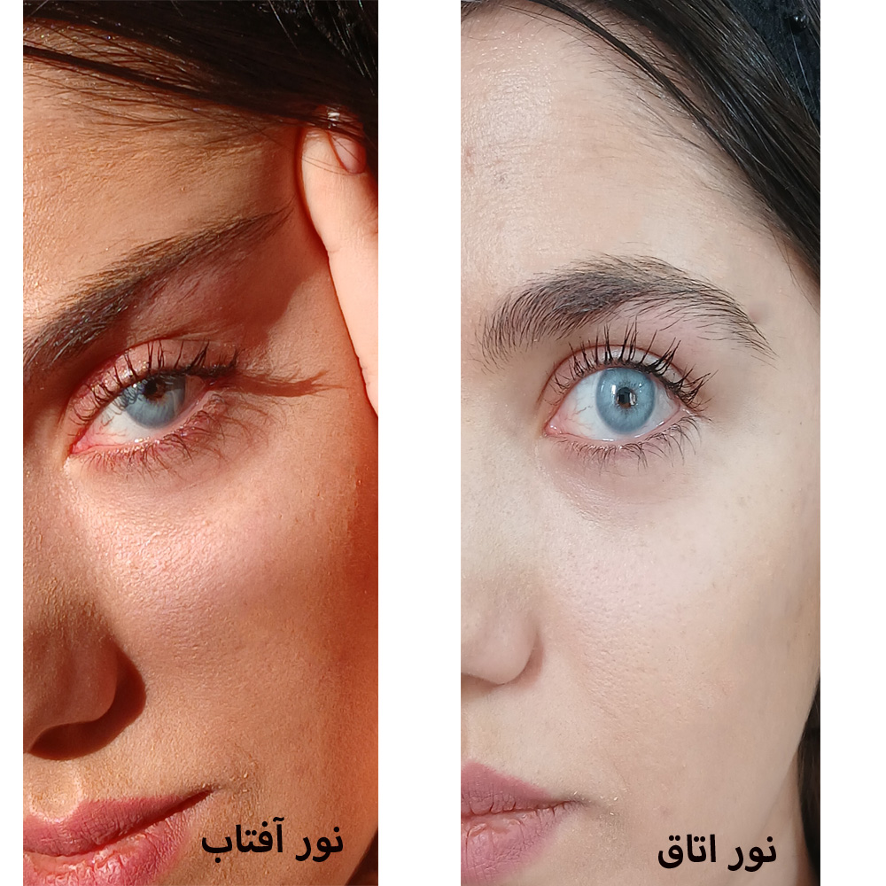 لنز رنگی آبی روشن کد 557