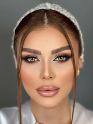 لنز چشم رنگی عسلی سبز دور مشکی اسموکی سلنا - Image 2