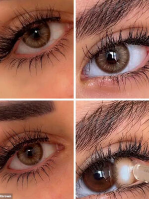 لنز قهوه ای عسلی آماندا آلموند براون - amanda almond brown