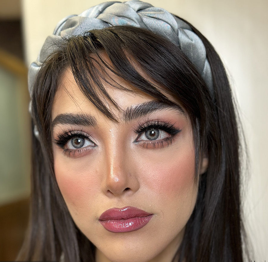 لنز رنگی طوسی سبز کد 556