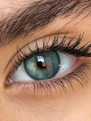 لنز آماندا آرکتیک بلو سبز آبی مرکز عسلی