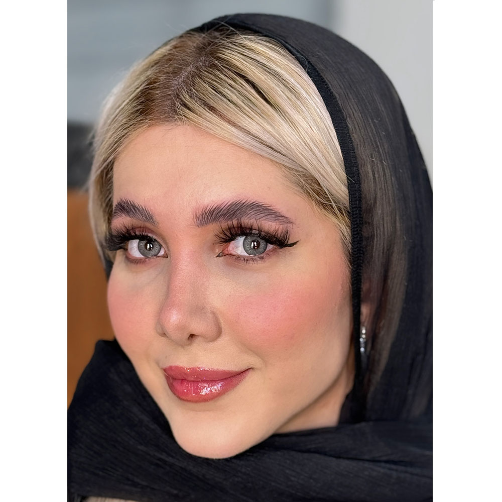 لنز رنگی طوسی خاکستری بافت پنج بعدی کد 506 - Image 3