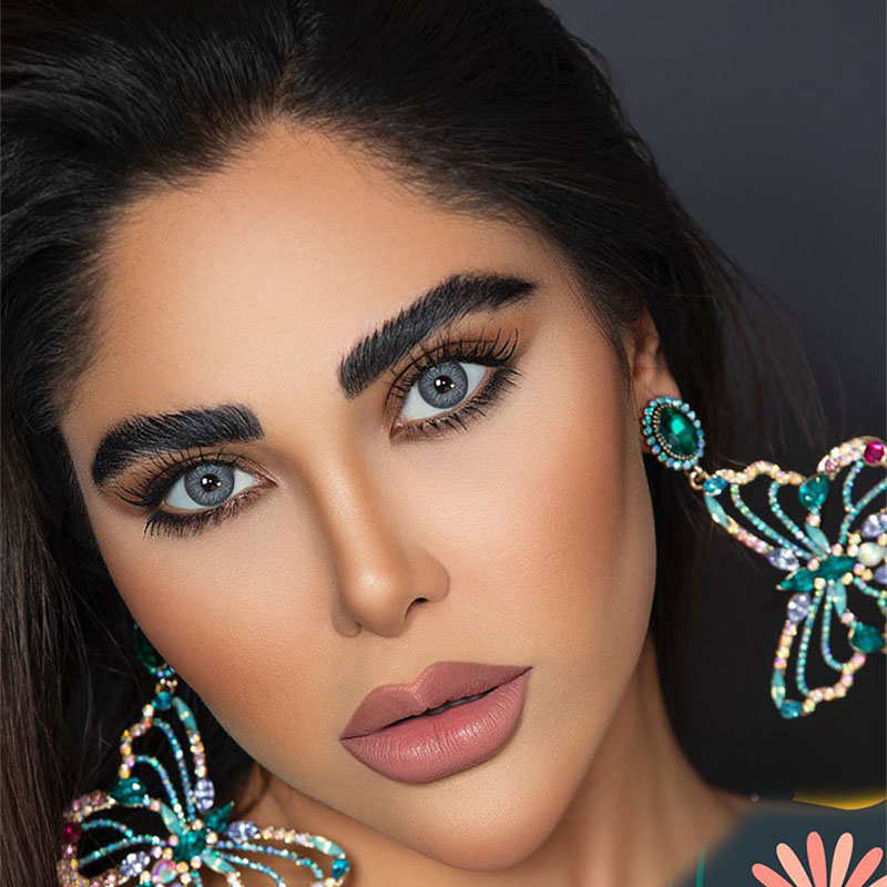 لنز رنگی طوسی خاکستری بافت پنج بعدی کد 506 - Image 6