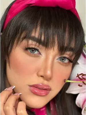 لنز آماندا دایموند بلو آبی اقیانوسی دور مشکی - Image 2