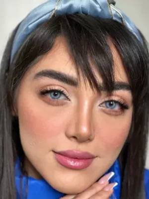 لنز آماندا پاستل بلو آبی روشن بدون دور - Image 7