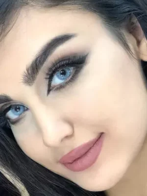 لنز آماندا پاستل بلو آبی روشن بدون دور - Image 6