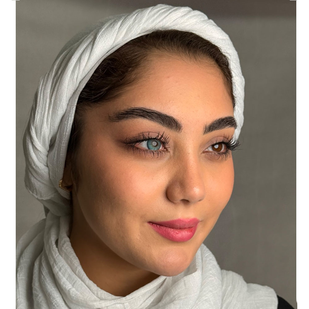 لنز رنگی پنج بعدی سبز آبی عسلی سایه روشن آرکتیک بلو آماندا