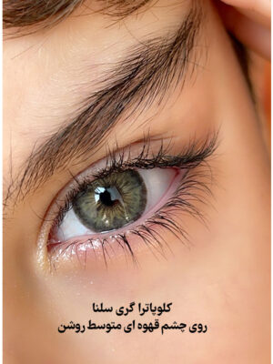 لنز سبز با رگه طوسی دوردار کلوپاترا گری سلنا