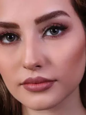 لنز جمستون اوئو گری کلاسیک طوسی عسلی دور دار - Image 4