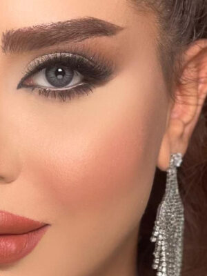 لنز طوسی خاکستری رگه دار کد 1130 گلکسی گری سلنا
