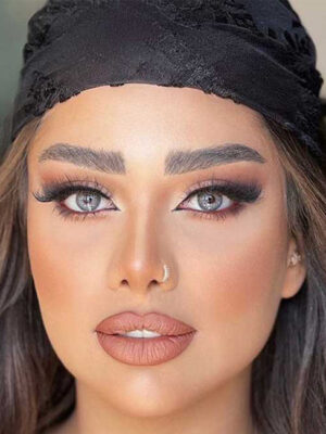 لنز طوسی خاکستری رگه دار کد 1130 گلکسی گری سلنا