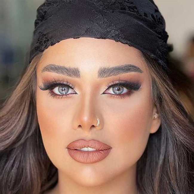 لنز طوسی خاکستری رگه دار کد 1130 گلکسی گری سلنا