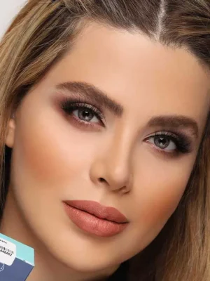 لنز جمستون اوئو گری کلاسیک طوسی عسلی دور دار - Image 10