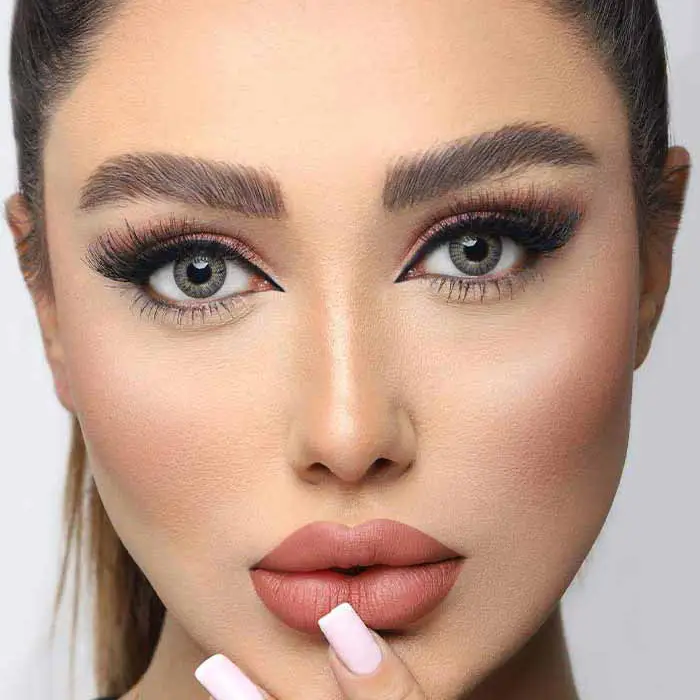 لنز جمستون اوئو گری کلاسیک طوسی عسلی دور دار - Image 7