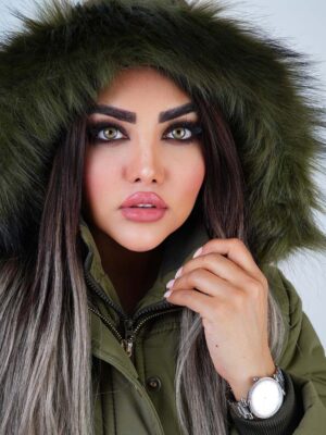 لنز سبز عسلی دوردار کد 1124 - گرین هانی سلنا