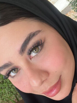 لنز سبز عسلی دور مشکی گرین هانی سلنا
