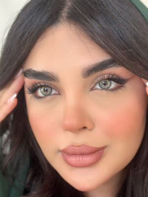 لنز سبز عسلی رگه دار یونیک نچرال گرین کد2112