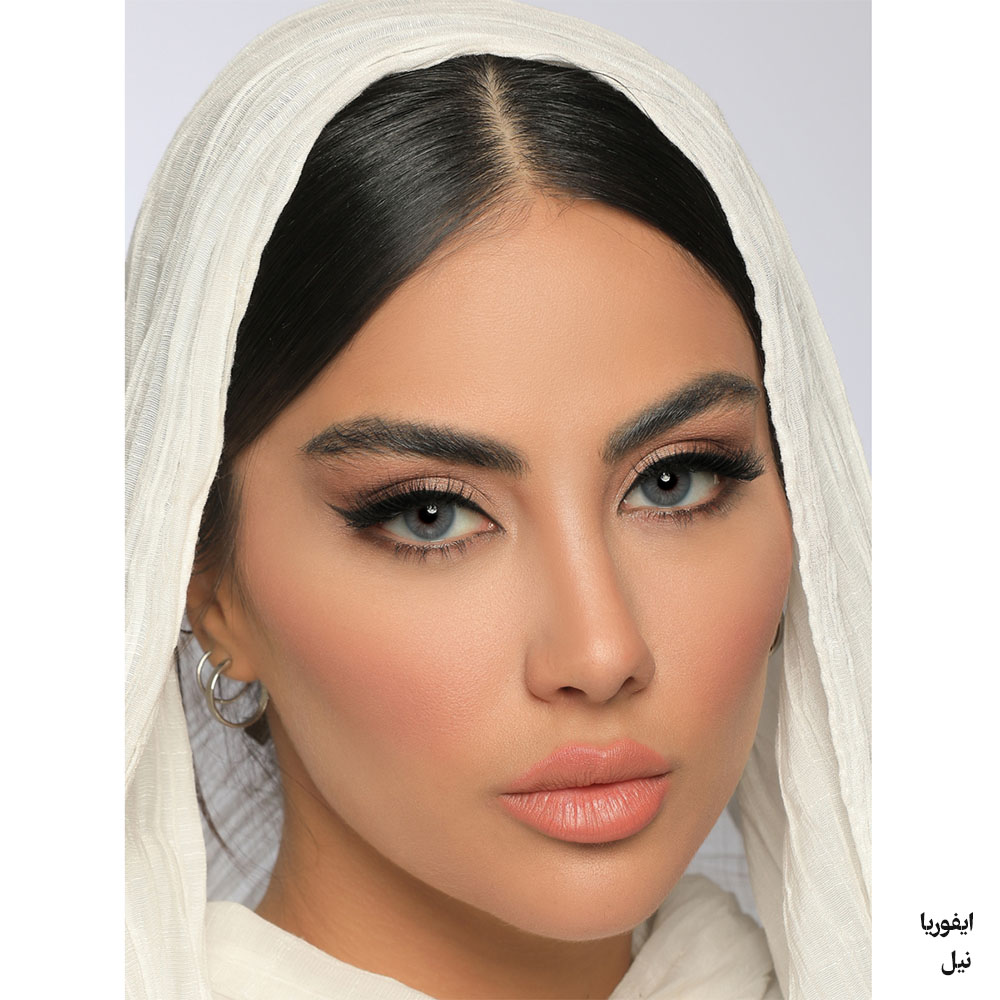 لنز رنگی آبی عسلی کد 713
