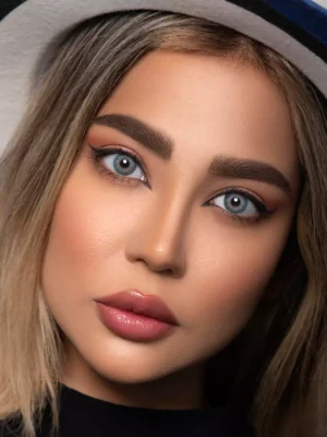 لنز اپتی کالر روبی بلو آبی بدون دور - Image 3