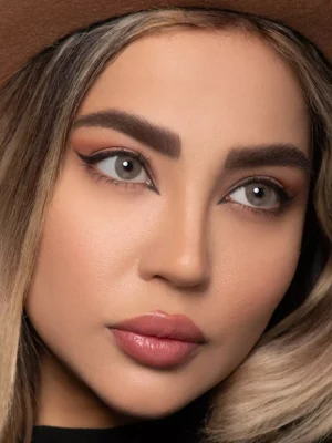 لنز اپتی کالر روبی بروان عسلی روشن بدون دور - Image 5