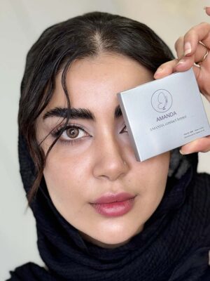 لنز قهوه ای عسلی پاستل براون آماندا