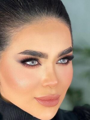 لنز طوسی آبی روشن پاستل گری آماندا کد 560