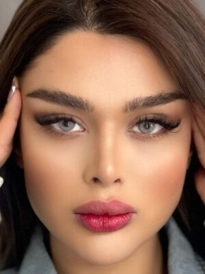 لنز طوسی آبی روشن پاستل گری آماندا کد 560