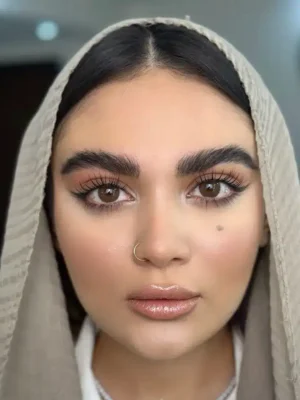 لنز سالانه طرح نچرال هیزل (قهوه ای دور دار) برند یونیک Unique Natural Hazel - Image 2
