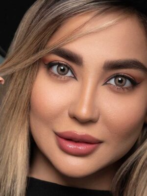 لنز رنگی اپتی کالر ریتا براون عسلی دوردار سالانه
