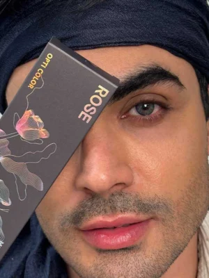 لنز رز آلیس بلو آبی دور دار