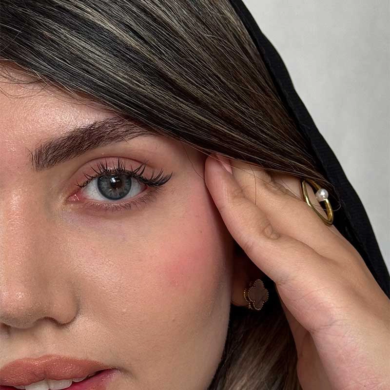 لنز رز آلیس بلو آبی دور دار