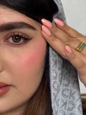 لنز رز ارکید براون قهوه ای عسلی دور دار
