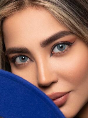 لنز رنگی اپتی کالر روبی بلو آبی روشن دور محو سالانه