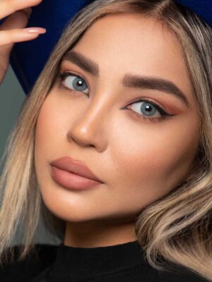 لنز رنگی اپتی کالر روبی بلو آبی روشن دور محو سالانه