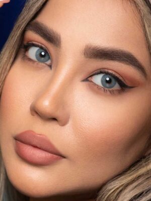 لنز رنگی اپتی کالر روبی بلو آبی روشن دور محو سالانه