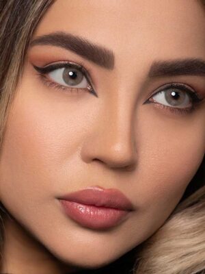 لنز رنگی اپتی کالر روبی براون عسلی روشن دورمحو سالانه