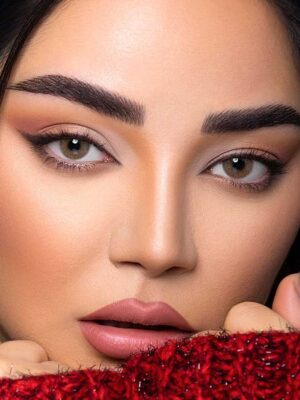 لنز رنگی اپتی کالر روبی براون عسلی روشن دورمحو سالانه