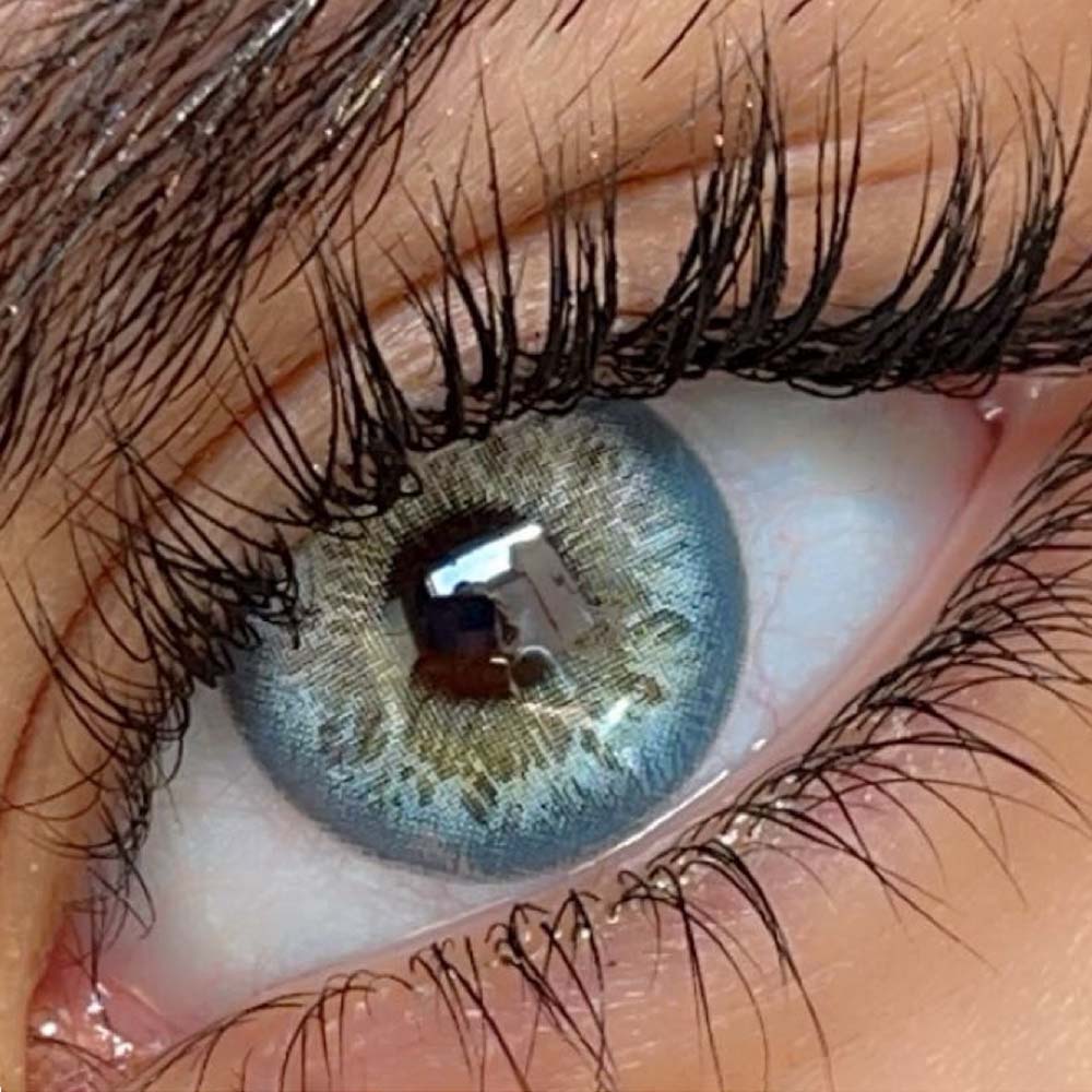 لنز آبی مرکز عسلی خاص گلکسی بلو سلنا