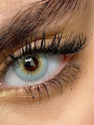 لنز سلنا اسکای بلو آبی روشن مرکز عسلی