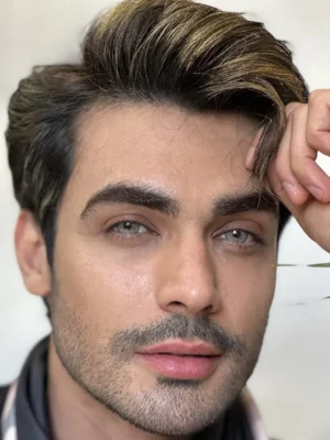 لنز یونیک کلاسیک گری طوسی آبی با مرکز عسلی
