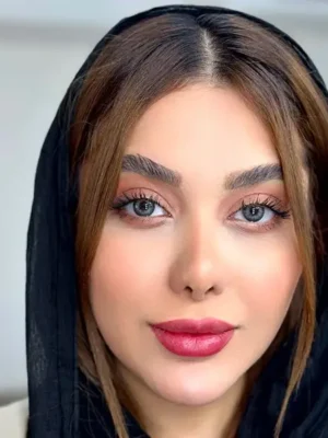لنز یونیک ژربرا طوسی آبی دوردار